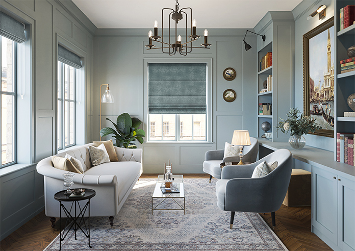 Florence Faux Suede, Mid Grey - Roman Blind - Image 8